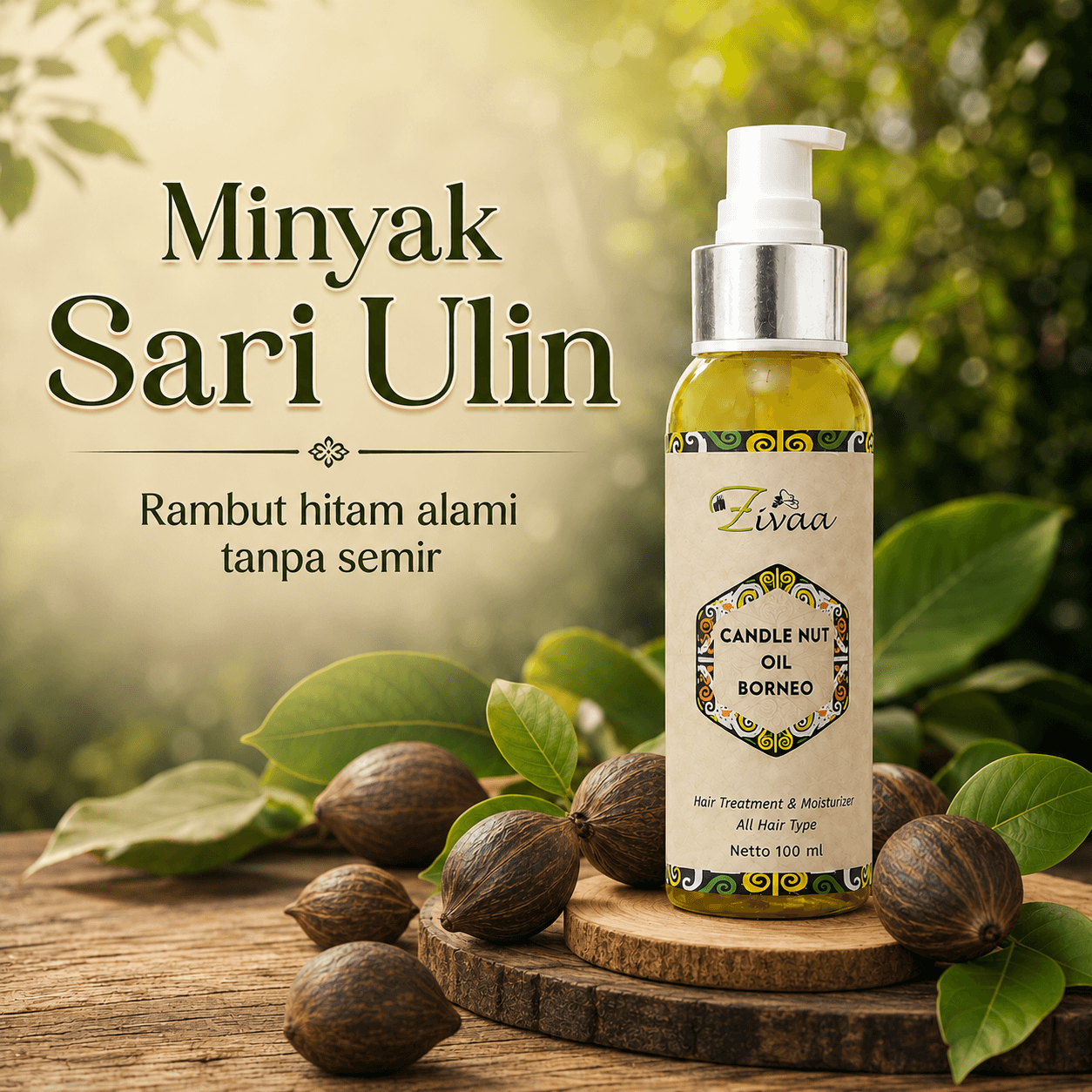 Minyak Sari Ulin Candle Nut Oil Borneo 100 ml